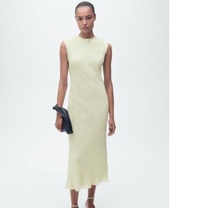 MANGO MIDI-DRESS WITH WRINKLED EFFECT - Size 8/EUR L